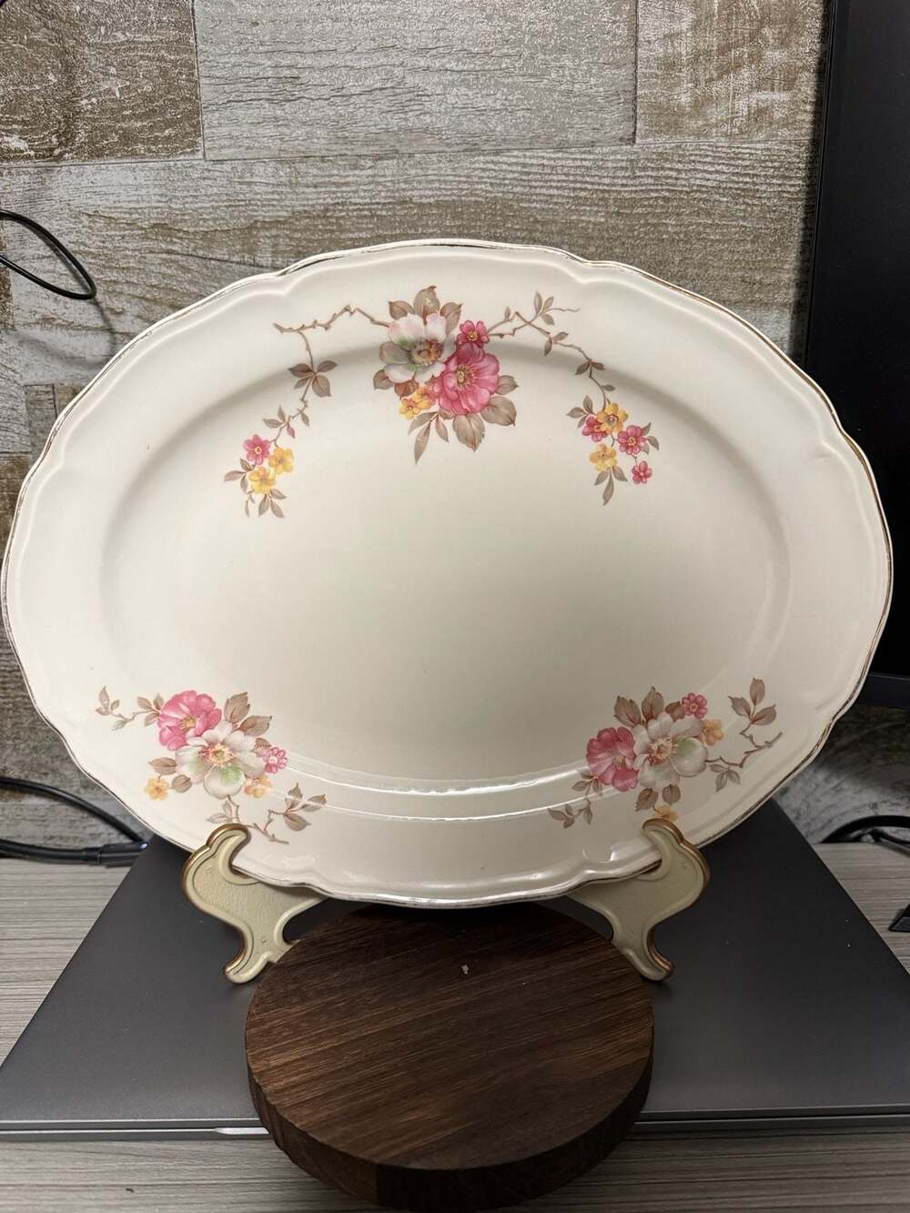 Edwin M. Knowles Blossom Time 12" Oval Serving Platter